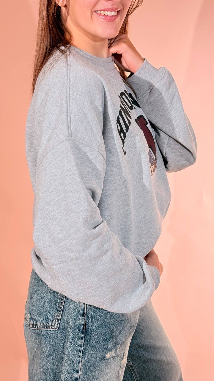 HINNOMINATE Teddy sweatshirt HMABW03124 GRIGIO 