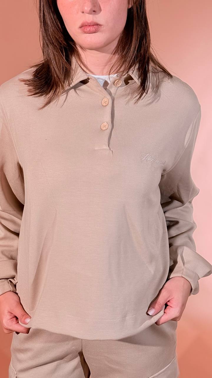 HINNOMINATE Maglia a polo in viscosa HMABW03139 BEIGE 