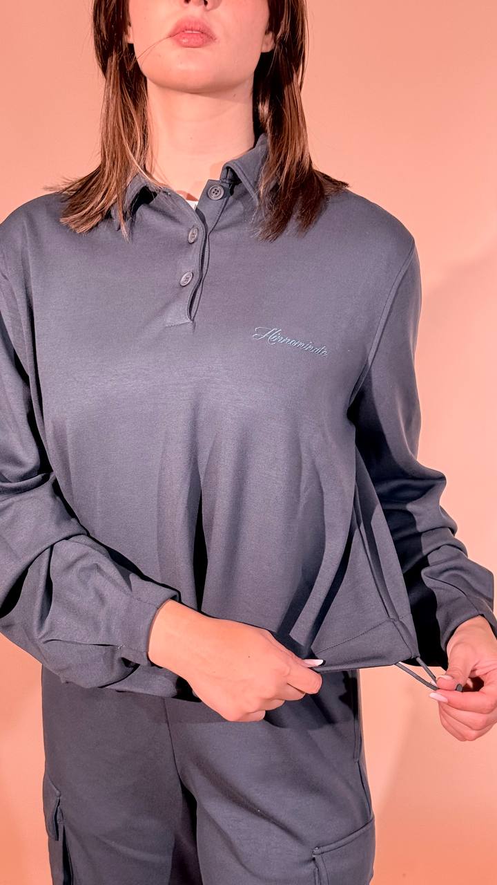 HINNOMINATE Maglia a polo in viscosa HMABW03139 FERRO 