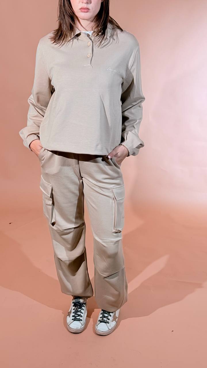 HINNOMINATE "cargo" pants in viscosa HMABW03140 BEIGE 