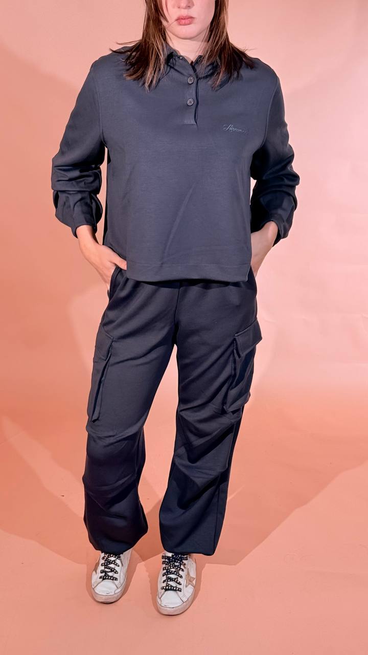 HINNOMINATE "cargo" pants in viscosa HMABW03140 FERRO 