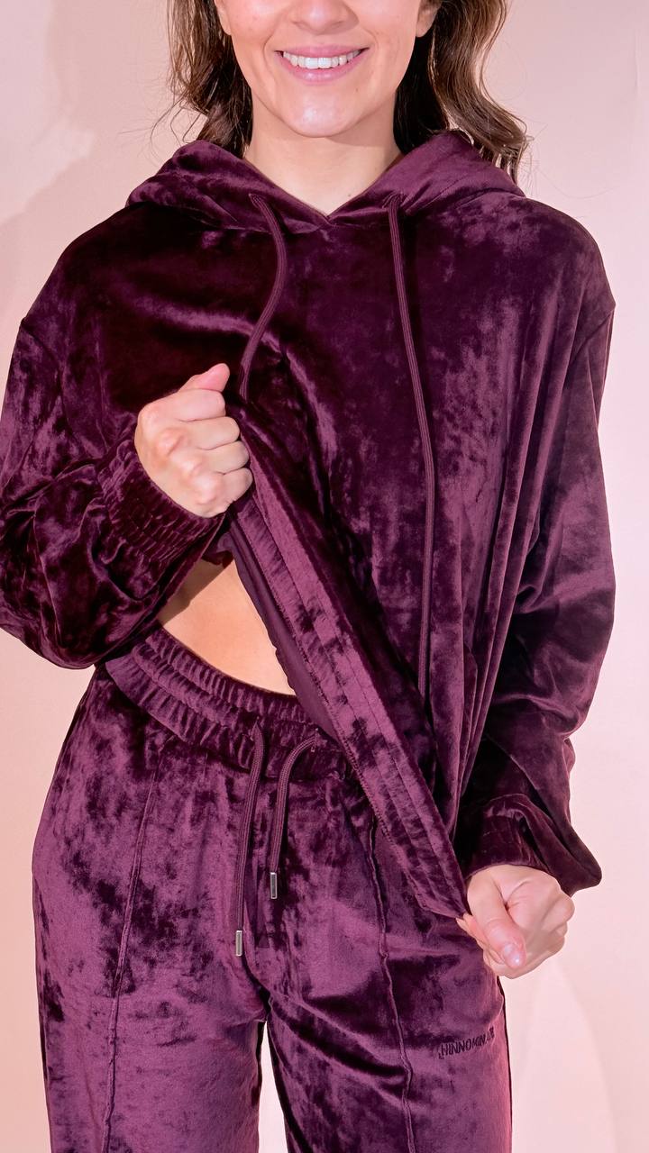 HINNOMINATE Ines felpa ciniglia HMABW03160 BORDEAUX 
