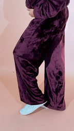 HINNOMINATE "silhouette" pants dritto in ciniglia HMABW03161 BORDEAUX 