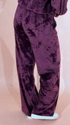 HINNOMINATE "silhouette" pants dritto in ciniglia HMABW03161 BORDEAUX 