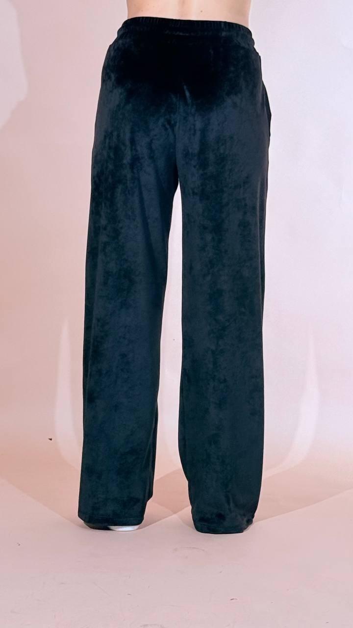 HINNOMINATE "silhouette" pants dritto in ciniglia HMABW03161 NERO 