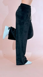 HINNOMINATE "silhouette" pants dritto in ciniglia HMABW03161 NERO 