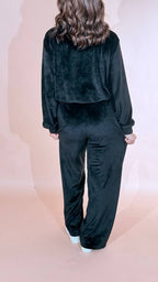 HINNOMINATE "silhouette" pants dritto in ciniglia HMABW03161 NERO 