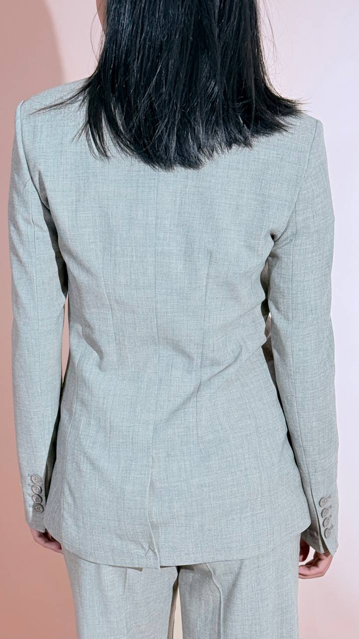 HINNOMINATE "trama" blazer doppiopetto in poliviscosa HMABW03206 BEIGE 