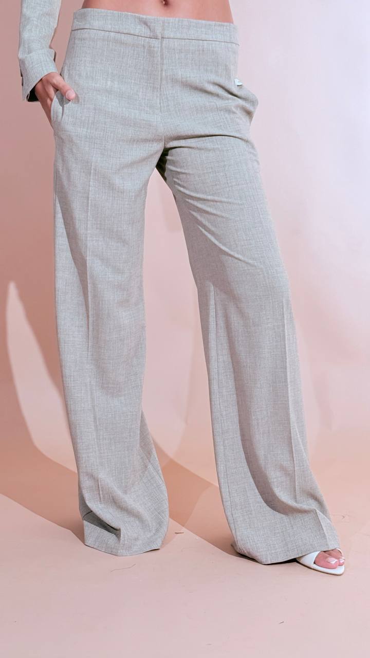 HINNOMINATE "trama" pants flare in poliviscosa HMABW03217 BEIGE 