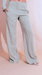 HINNOMINATE "trama" pants flare in poliviscosa HMABW03217 BEIGE 