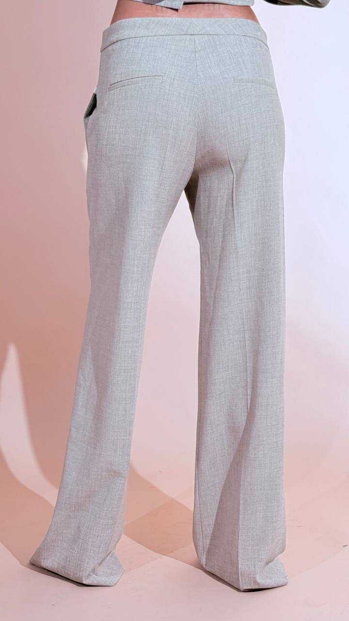 HINNOMINATE "trama" pants flare in poliviscosa HMABW03217 BEIGE 