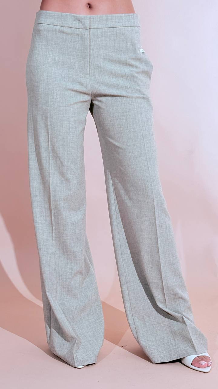 HINNOMINATE "trama" pants flare in poliviscosa HMABW03217 BEIGE 