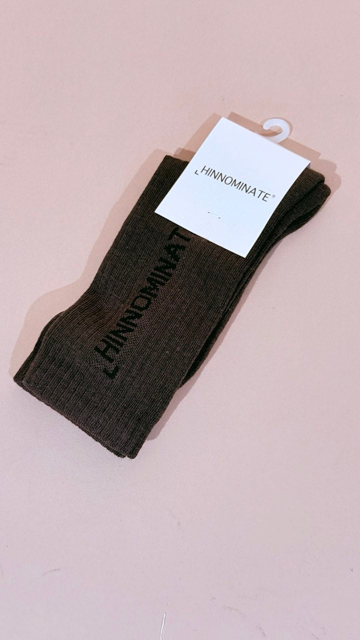 HINNOMINATE "socks" corta con logo HMACW00313 CAFFE 