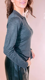 JJXX Alberte polo neck knit 12298896 DARK GREY 