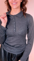 JJXX Alberte polo neck knit 12298896 DARK GREY 