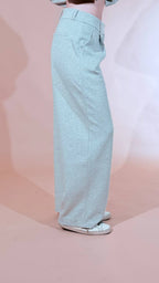 JJXX pantalone billie palazzo con passanti 12302964 GRIGIO 