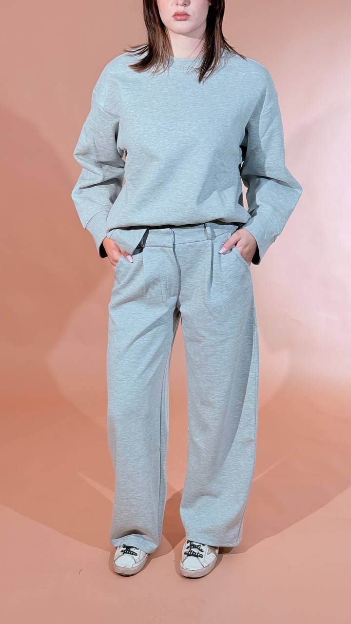 JJXX pantalone billie palazzo con passanti 12302964 GRIGIO 