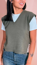 KONTATTO "ginevra" gilet scollo v 3M1709C KHAKI 