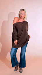 KONTATTO "Adele" cardigan over bottoni 3M1716C MOKA 
