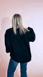 KONTATTO "Adele" cardigan over bottoni 3M1716C NERO 