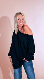 KONTATTO "Adele" cardigan over bottoni 3M1716C NERO 
