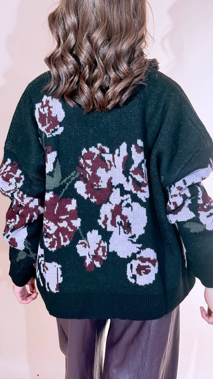 KONTATTO Cardigan rose 3M1818C NERO/ROSA 