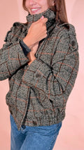 KONTATTO "check" bomber doppiopetto ADF700C GRIGIO 