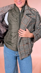 KONTATTO "check" bomber doppiopetto ADF700C GRIGIO 