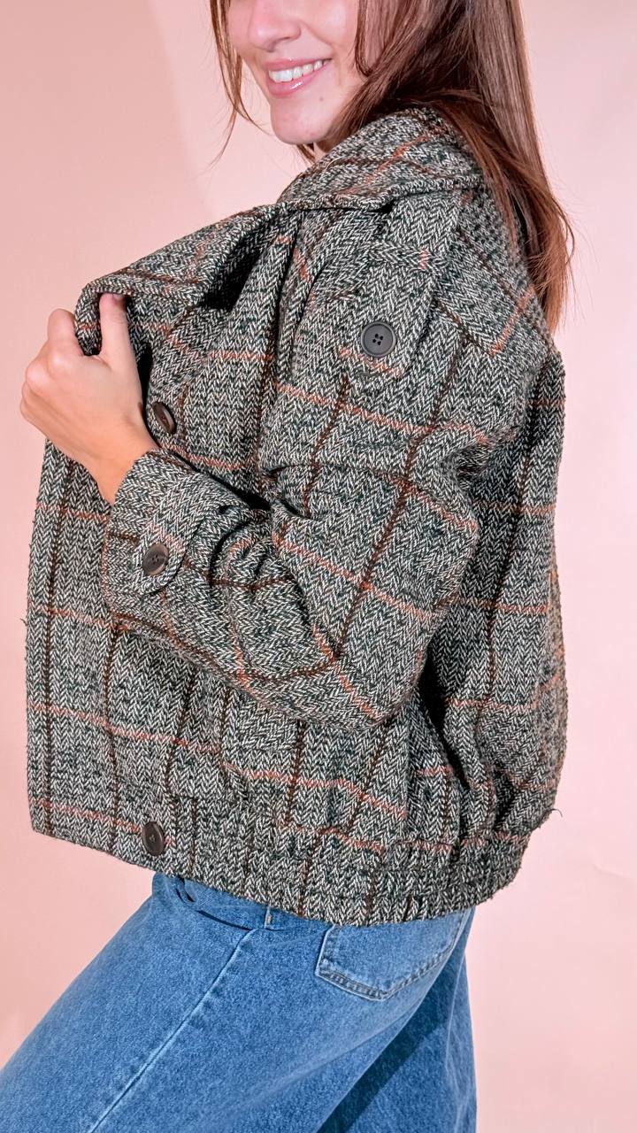KONTATTO "check" bomber doppiopetto ADF700C GRIGIO 