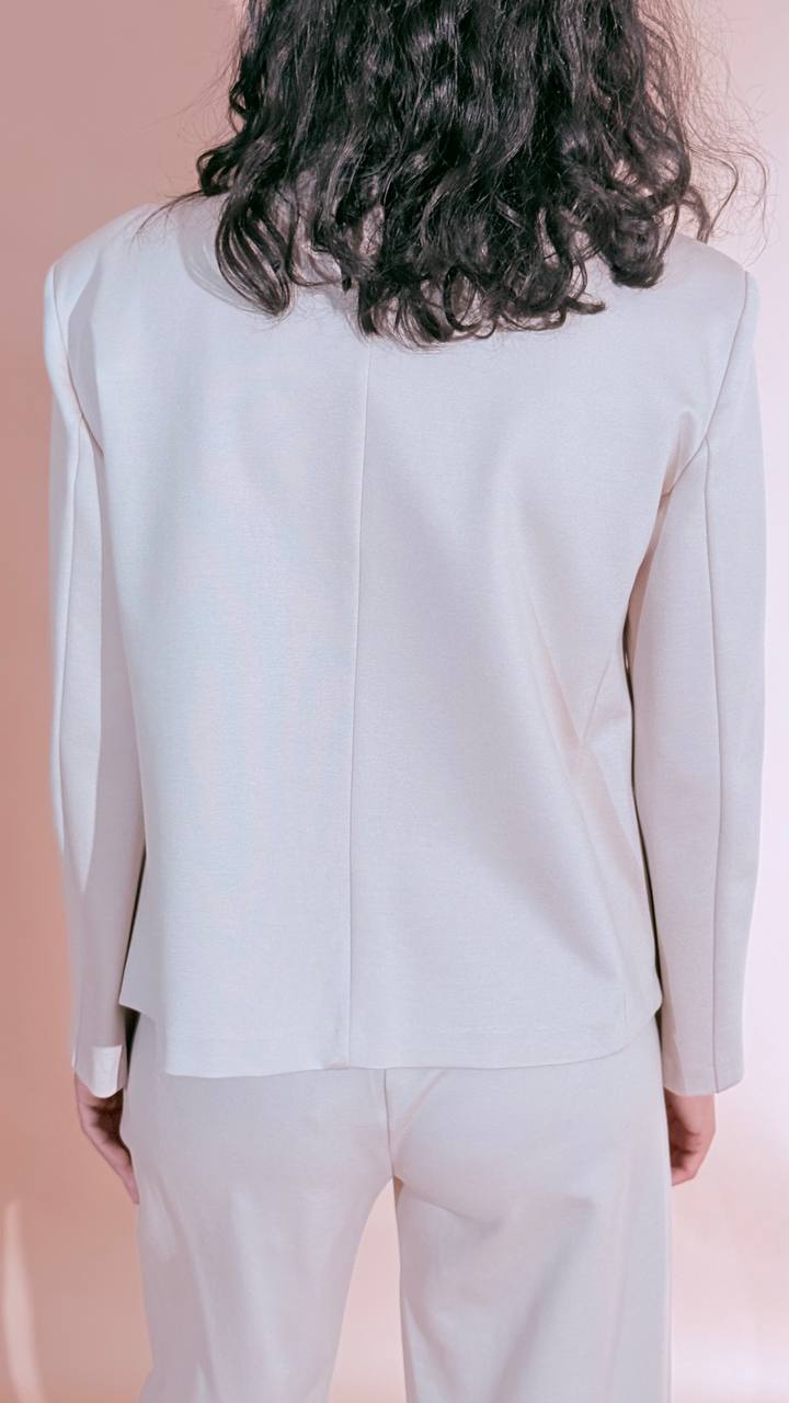KONTATTO "korea" blazer asimmetrico bottone laterale ADF707C BEIGE 