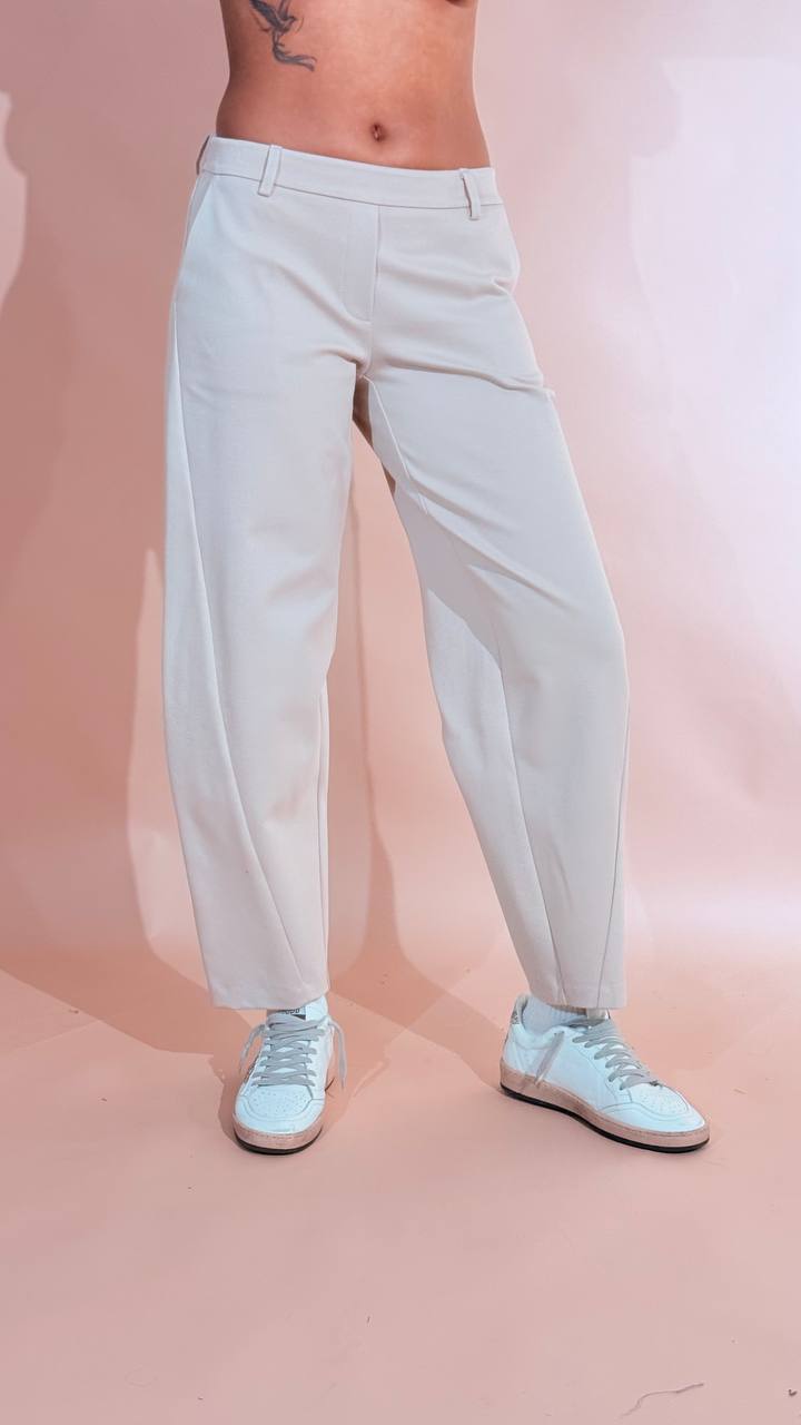 KONTATTO "korea" pantalone con elastico in vita effetto baloon ADF708C BEIGE 