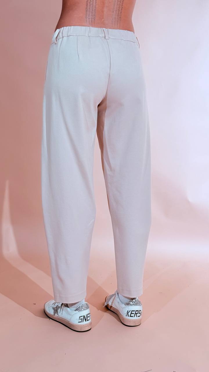 KONTATTO "korea" pantalone con elastico in vita effetto baloon ADF708C BEIGE 