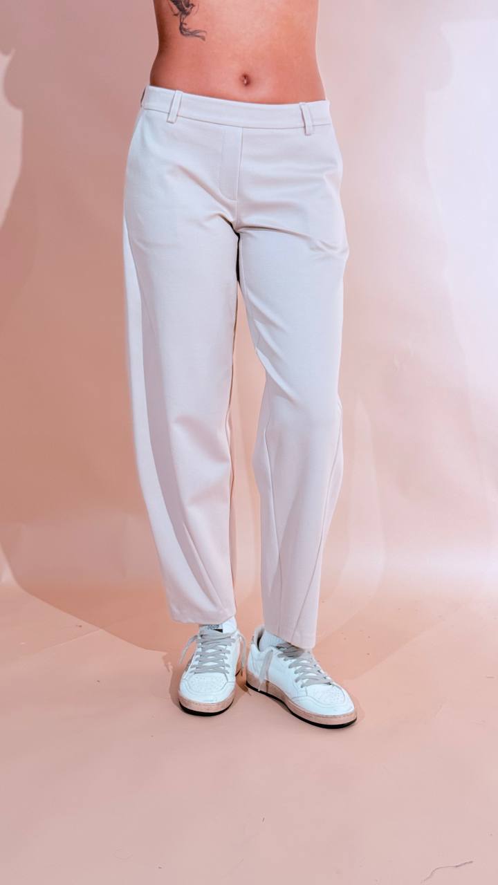 KONTATTO "korea" pantalone con elastico in vita effetto baloon ADF708C BEIGE 