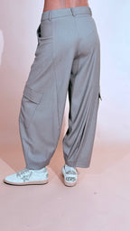KONTATTO "Ines" pantalone baloon cargo ADF709C GRIGIO 