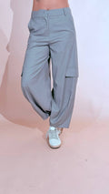 KONTATTO "Ines" pantalone baloon cargo ADF709C GRIGIO 