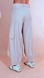 KONTATTO "Ines" pantalone baloon cargo ADF709C MASTICE 