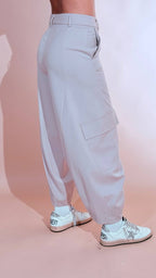 KONTATTO "Ines" pantalone baloon cargo ADF709C MASTICE 