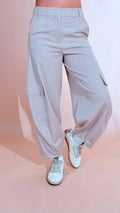 KONTATTO "Ines" pantalone baloon cargo ADF709C MASTICE 