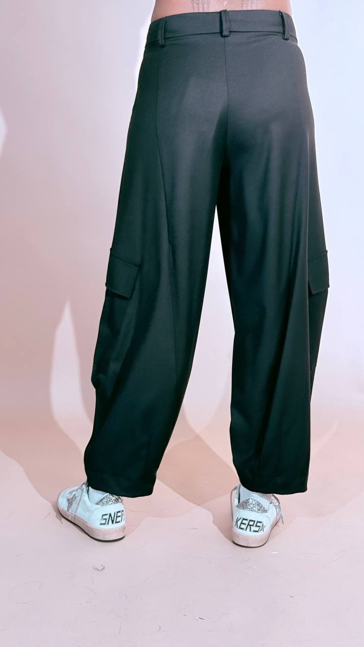 KONTATTO "Ines" pantalone baloon cargo ADF709C NERO 