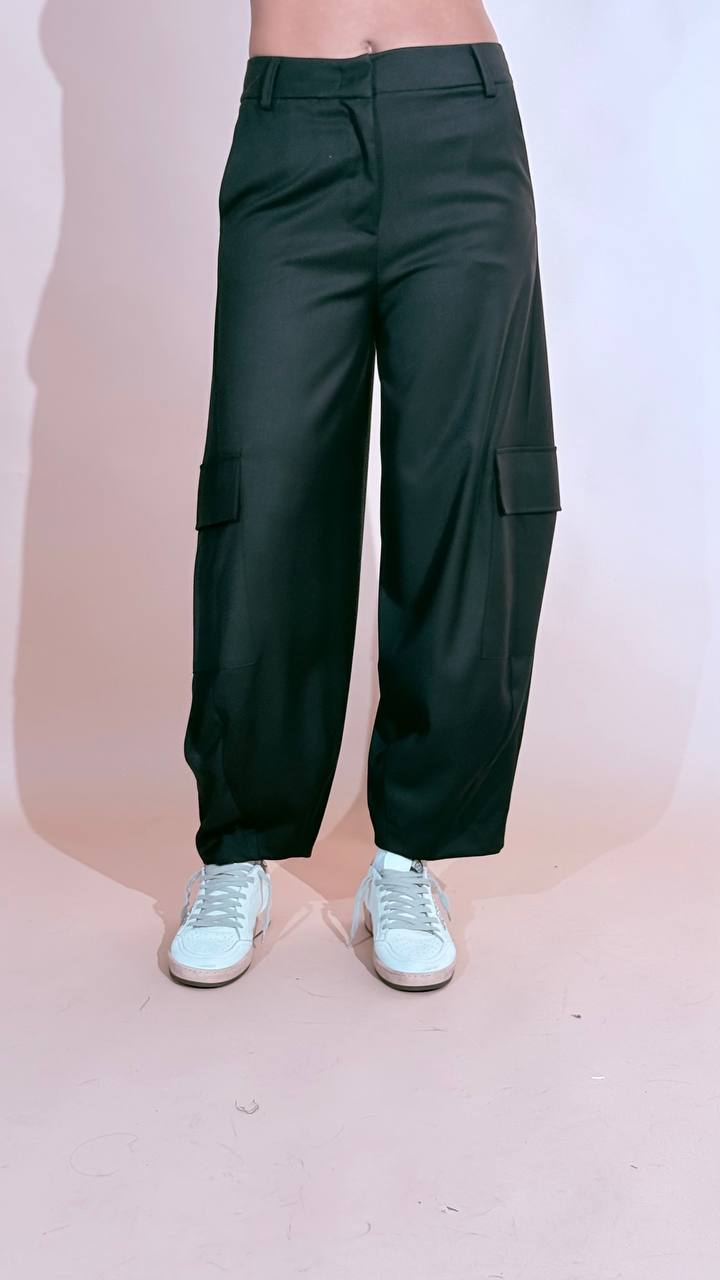KONTATTO "Ines" pantalone baloon cargo ADF709C NERO 
