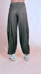KONTATTO "Ines" pantalone baloon cargo ADF709C VERDE 