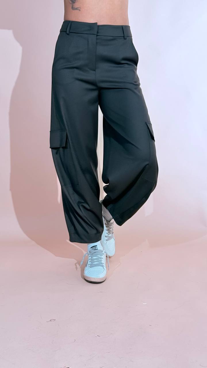 KONTATTO "Ines" pantalone baloon cargo ADF709C VERDE 