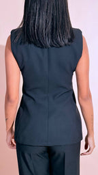 KONTATTO "yuki" set gilet sfiancato e pantalone uomo CO2012C NERO 