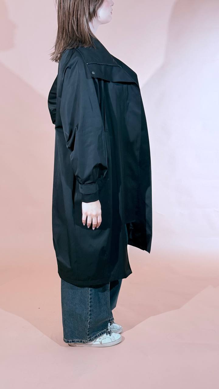 KONTATTO "pauline" trench con collo imbuto CO2019C NERO 