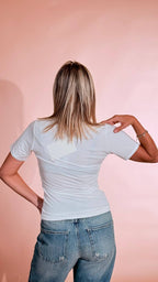 KONTATTO "Eterna" tshirt mezza manica MR7004C BIANCA 