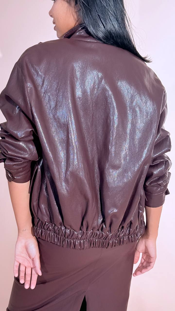 KONTATTO Delia bomber ecopelle ST327N BOUDEAUX 