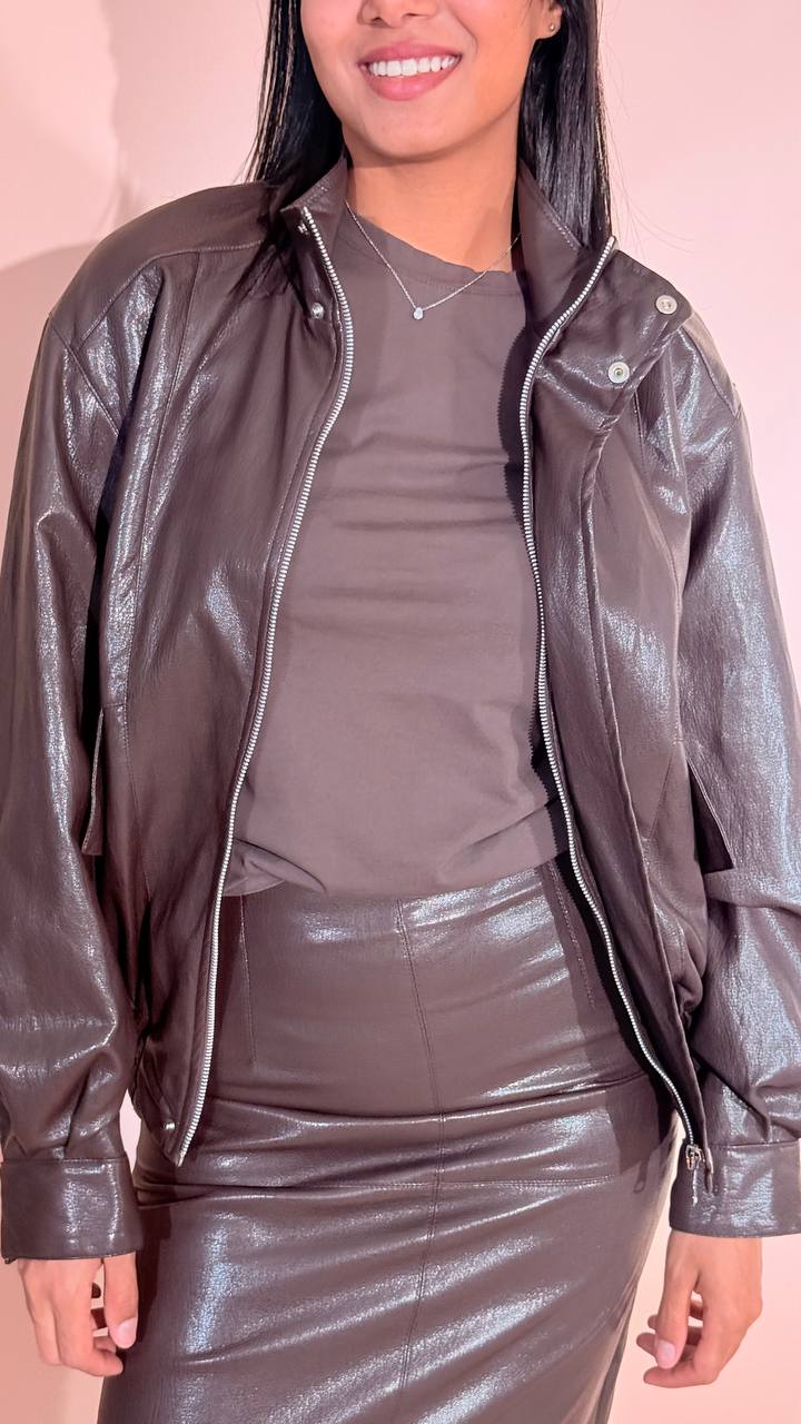 KONTATTO Delia bomber ecopelle ST327N MORO 