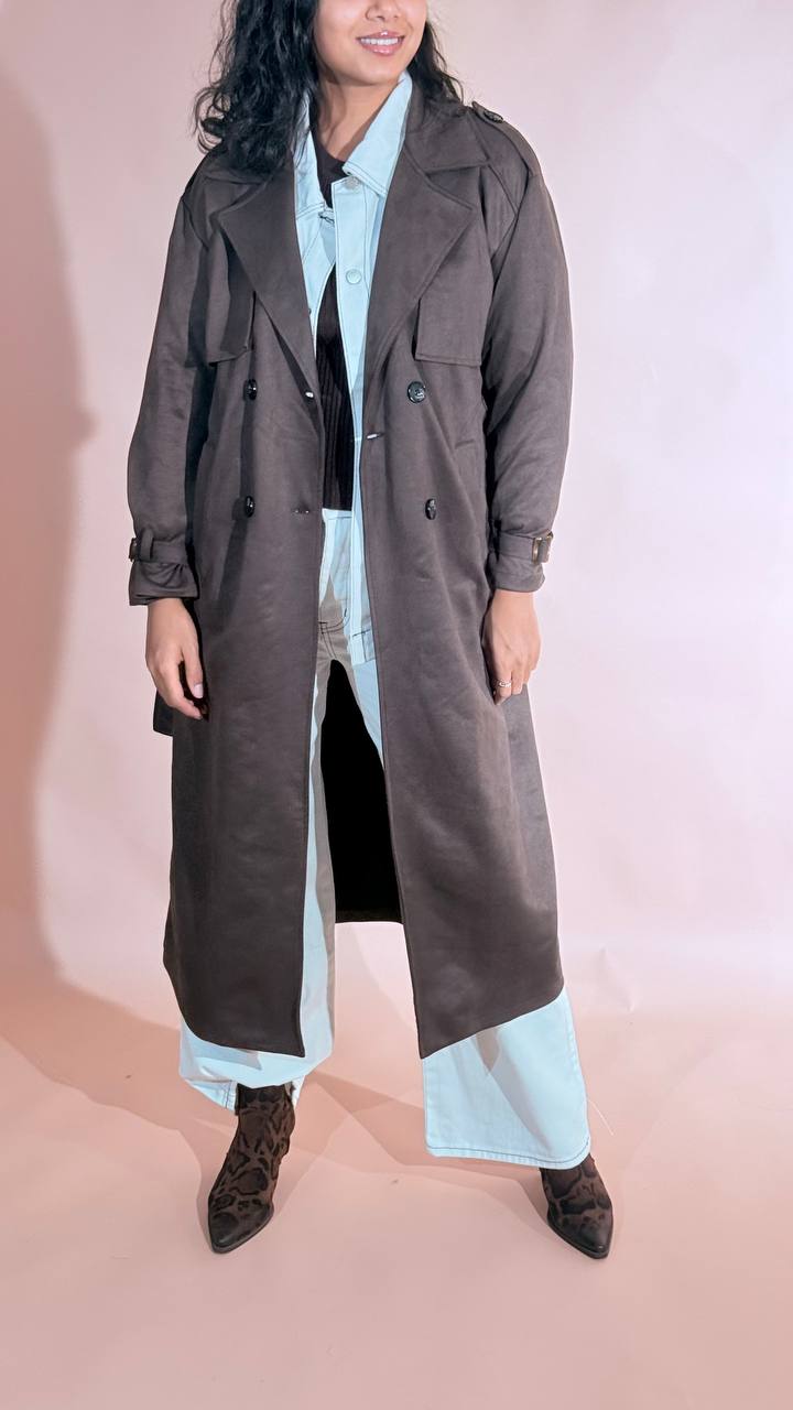 LEVA Trench scamosciato 02896 MORO 