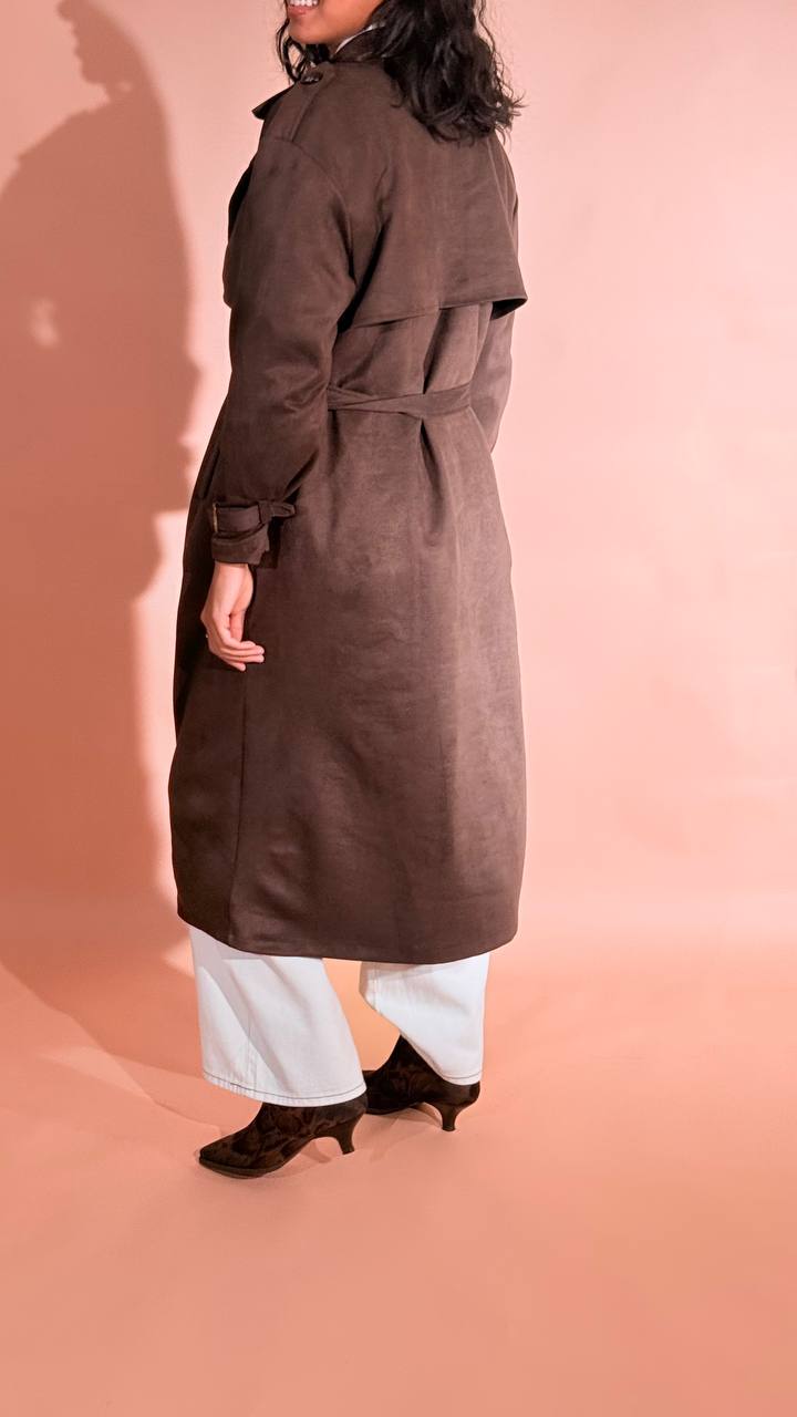LEVA Trench scamosciato 02896 MORO 
