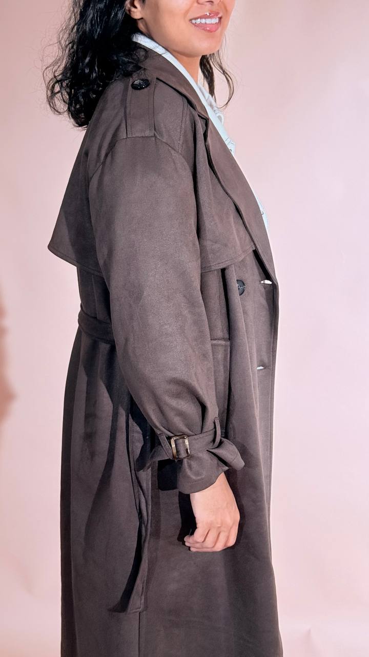 LEVA Trench scamosciato 02896 MORO 